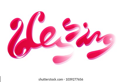 Blessings. Natural Typography. Modern brush calligraphy. Isolated on white background.