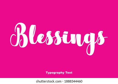 Bendiciones Tipografía De Tipografía De Tipografía Frases De Texto Sobre Fondo Rosa