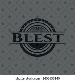 Blest dark icon or emblem. Vector Illustration. Detailed.