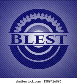 Blest with jean texture. Vector Illustration. Detailed.