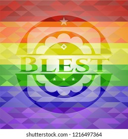 Blest lgbt colors emblem 