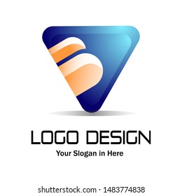 B-Letter, vector logo design in eps.10
