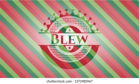 Blew christmas emblem.
