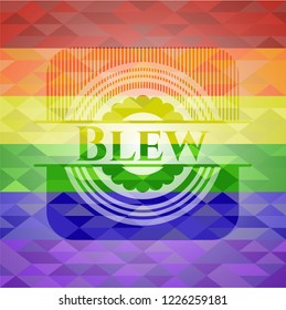 Blew lgbt colors emblem 