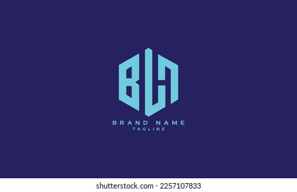 BLHQ, BLH, BLQ, Abstract initial monogram letter alphabet logo design