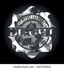 Blight grey camouflage emblem. Vector Illustration.