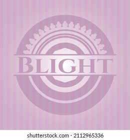 Blight retro style pink emblem. Elegant design. 