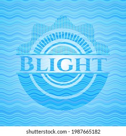 Blight water wave concept badge. Vector Illustration. Detailed. 