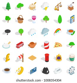 Blighty icons set. Isometric set of 36 blighty vector icons for web isolated on white background