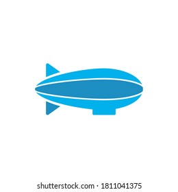 Blimp or dirigible airship icon design vector template.