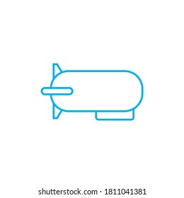 Plantilla vectorial de diseño de iconos de gaviotas o dirigibles.