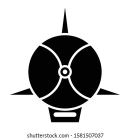 blimp icon glyph vector design