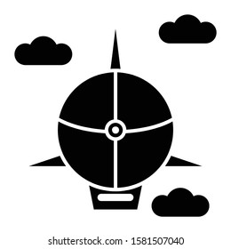 blimp icon glyph vector design