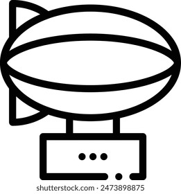 blimp icon. Thin Linear Style Design Isolated On White Background