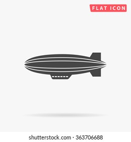 Blimp Icon Vector. 