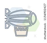 blimp icon vector can be used as png, Zeppelin