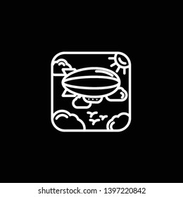 blimp logo line black white
