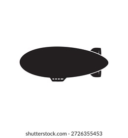 Blimp silhouette vector flat illustration design.on white background