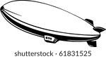 Blimp Vinyl Ready Vector Illustration
