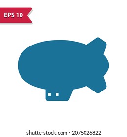 Blimp, Zeppelin Icon. Professional pixel-aligned icon in glyph style.
