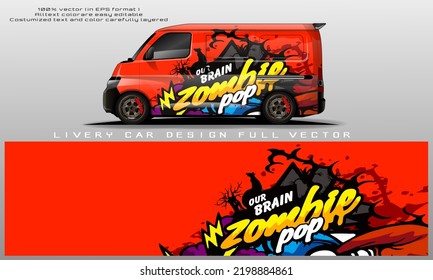 blin dvan decal design vector. Graphic abstract stripe racing background kit designs for wrap vehicle, race car, rally, adventure and livery