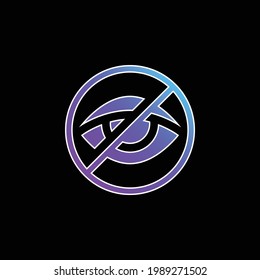 Blindblauer Farbverlauf-Vektorsymbol