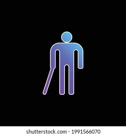Blind blue gradient vector icon