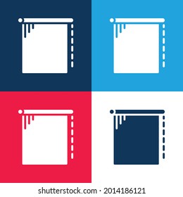 Minimaler Symbolsatz für Blind-Blau und Rot