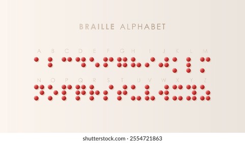 Blind Braille Writing Symbols. Braille language. a letter reading aid for the visually impaired