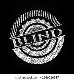 Blind chalkboard emblem