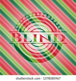 Blind christmas badge.