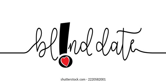 A blind date is a meeting between two people who do not know each other with the aim of a romantic relationship. Love affair, surprise. For valentine, valentines day or romantic, dating time.