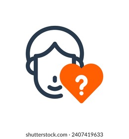 Ilustración del icono del vector de fecha ciega para encuentros románticos