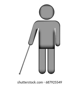 Blind disabled sign icon on white background. Vector illustration.