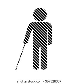 Blind disabled sign on white background. Vector illustration.