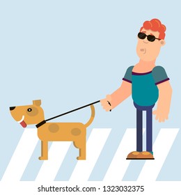 blind and dog guide