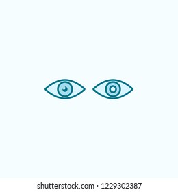 blind eye 2 colored line icon. Simple colored element illustration. blind eye outline symbol design from disabled set