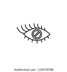 blind eye icon. Element of disabled icon for mobile concept and web apps. Thin line blind eye icon can be used for web and mobile