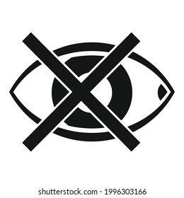 Blind eye icon. Simple illustration of Blind eye vector icon for web design isolated on white background