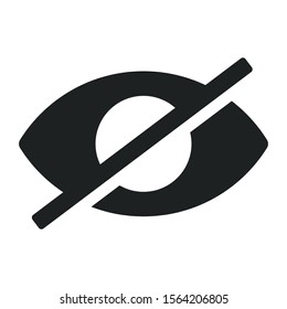 Blind eye icon. Vector graphics.