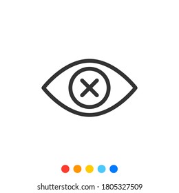 Blind eye icon, Vector and Illustration.