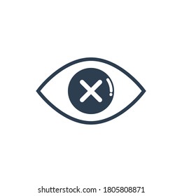 Blind eye icon, Vector and Illustration.