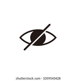 Blind eye, no visibility icon