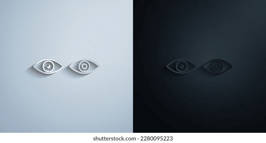 icono de papel ocular ciego con efecto de sombra diseño de iluminación vectorial