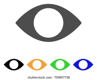 Blind Eye vector pictograph. Style is a flat graphic symbol in grey, black, yellow, blue, green color versions. Designed for web and mobile apps.