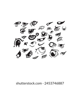 blind eye for your image design, eye symbol, one eye, cartoon eye, devil