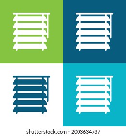Blind Flat four color minimal icon set