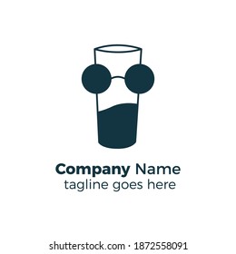 blind glass simple logo design icon vector illustration line