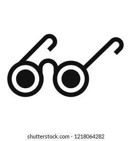 Blind glasses icon. Simple illustration of blind glasses vector icon for web design isolated on white background