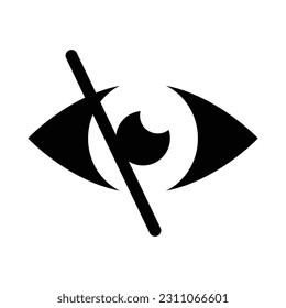 blind glyph icon illustration vector graphic